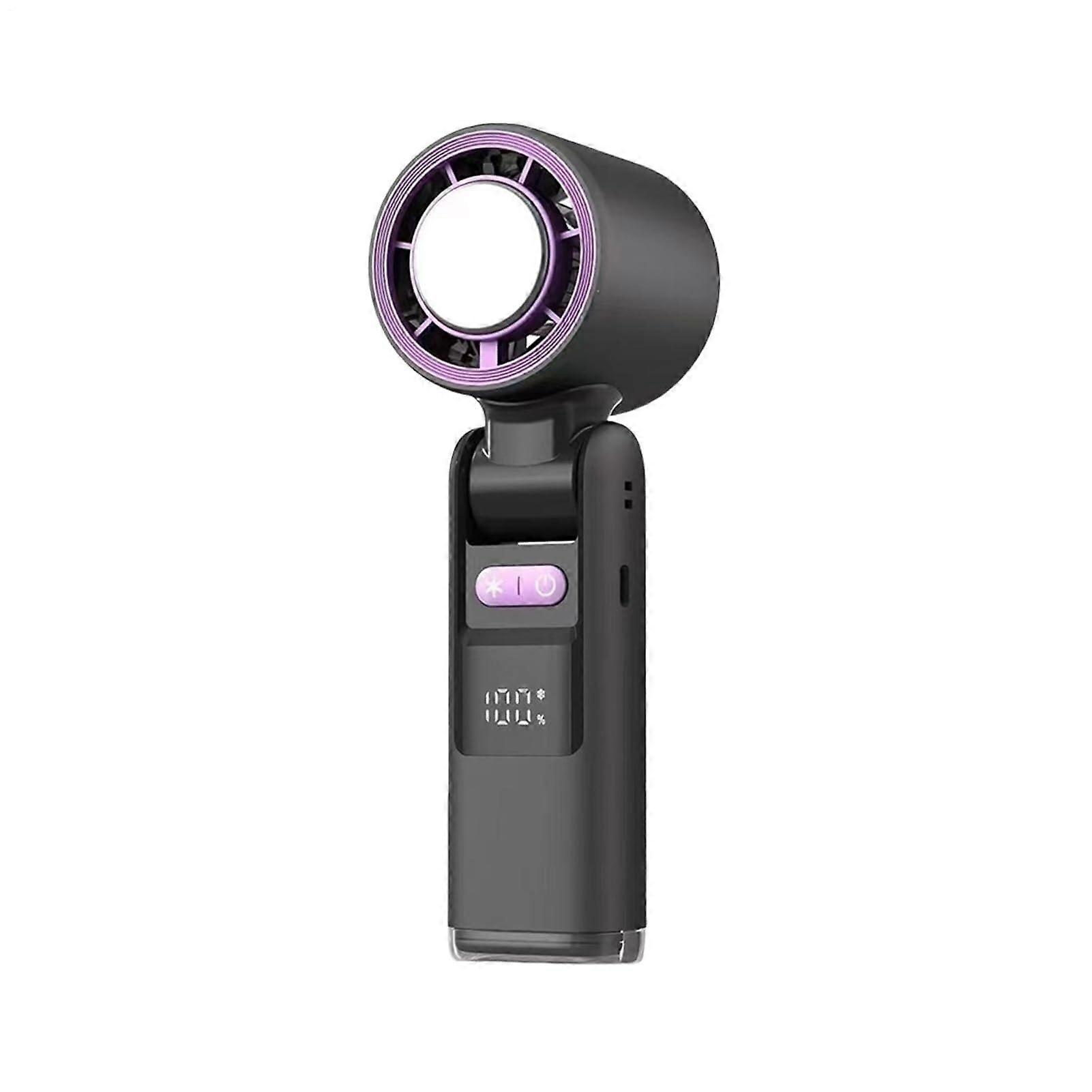 Portable Handheld Fan with LED Display, Rechargeable Foldable  Cooling Fan for Travel Camping