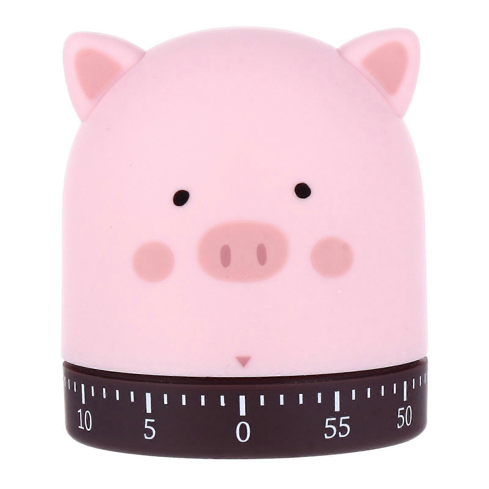 Cute Cartoon Countdown Timer Kitchen Timer For Home Cooking Adorable Pink Mechanical Countdown 1Pcs