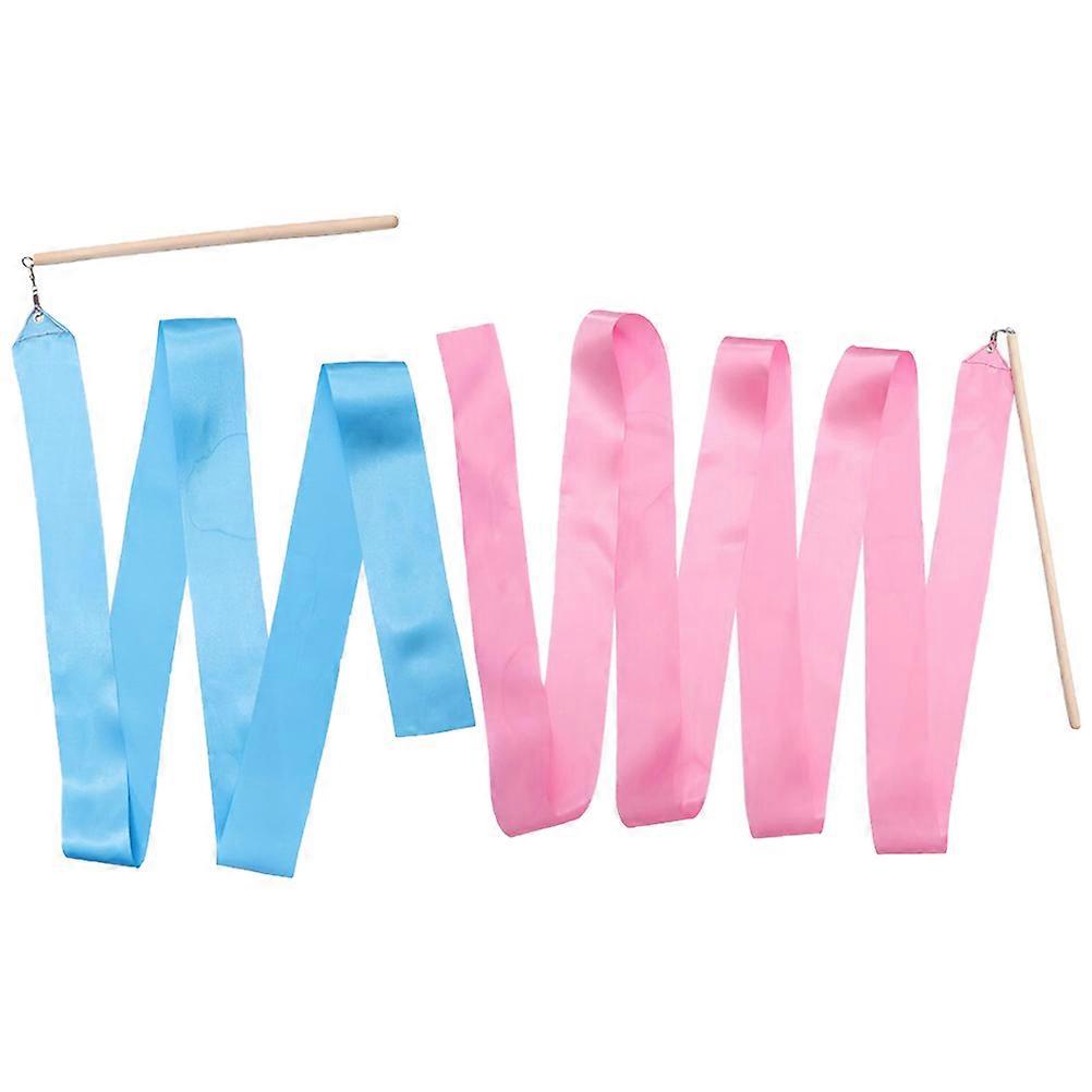 Dance Ribbon 2Pcs Gymnastics Ribbon for Performing and Exercise