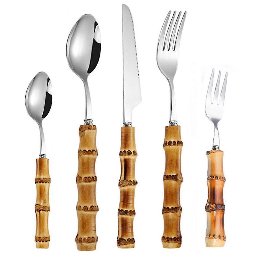 Western Dinnerware Handle Set for Use 1Set Stainless Steel Flatware