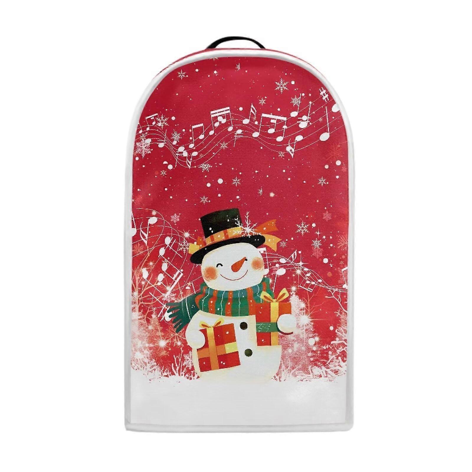 Christmas Snowman Blender Dust Cover Red Polyester Kitchen Appliance Protector Universal Fit