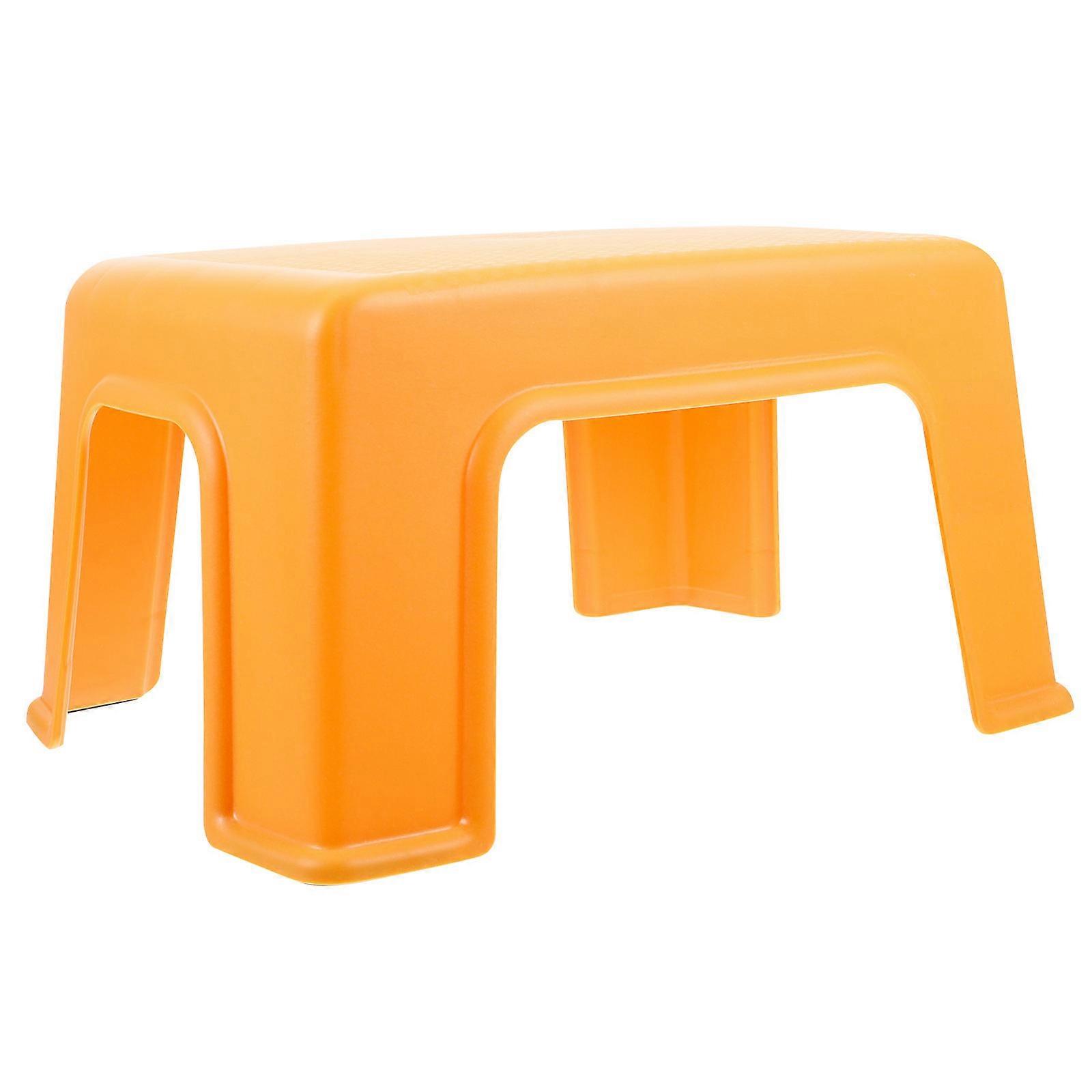 Reposapiés de plástico para niños, 1 pieza, color naranja