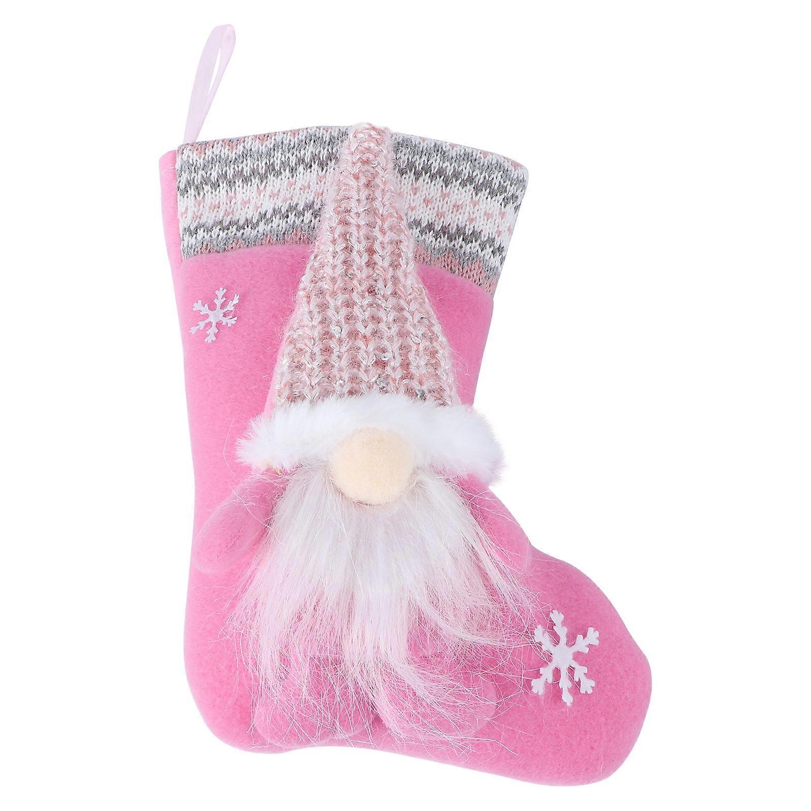 Faceless Doll Socks Hanging Pouch for Christmas Gift 3Pcs Set