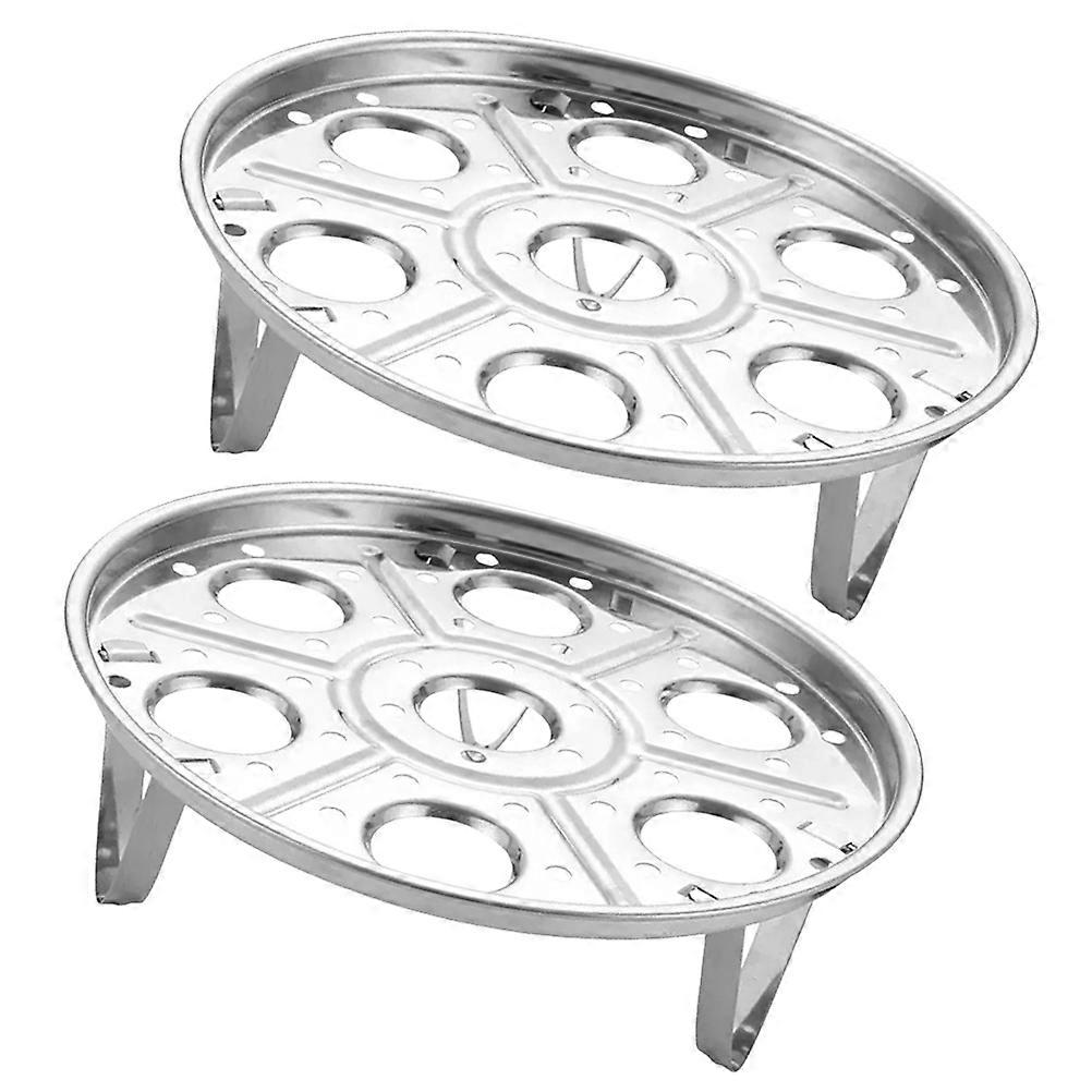 Egg Holder Rack Stainless Steel Steamed Egg Racks for Kitchen 2Pcs