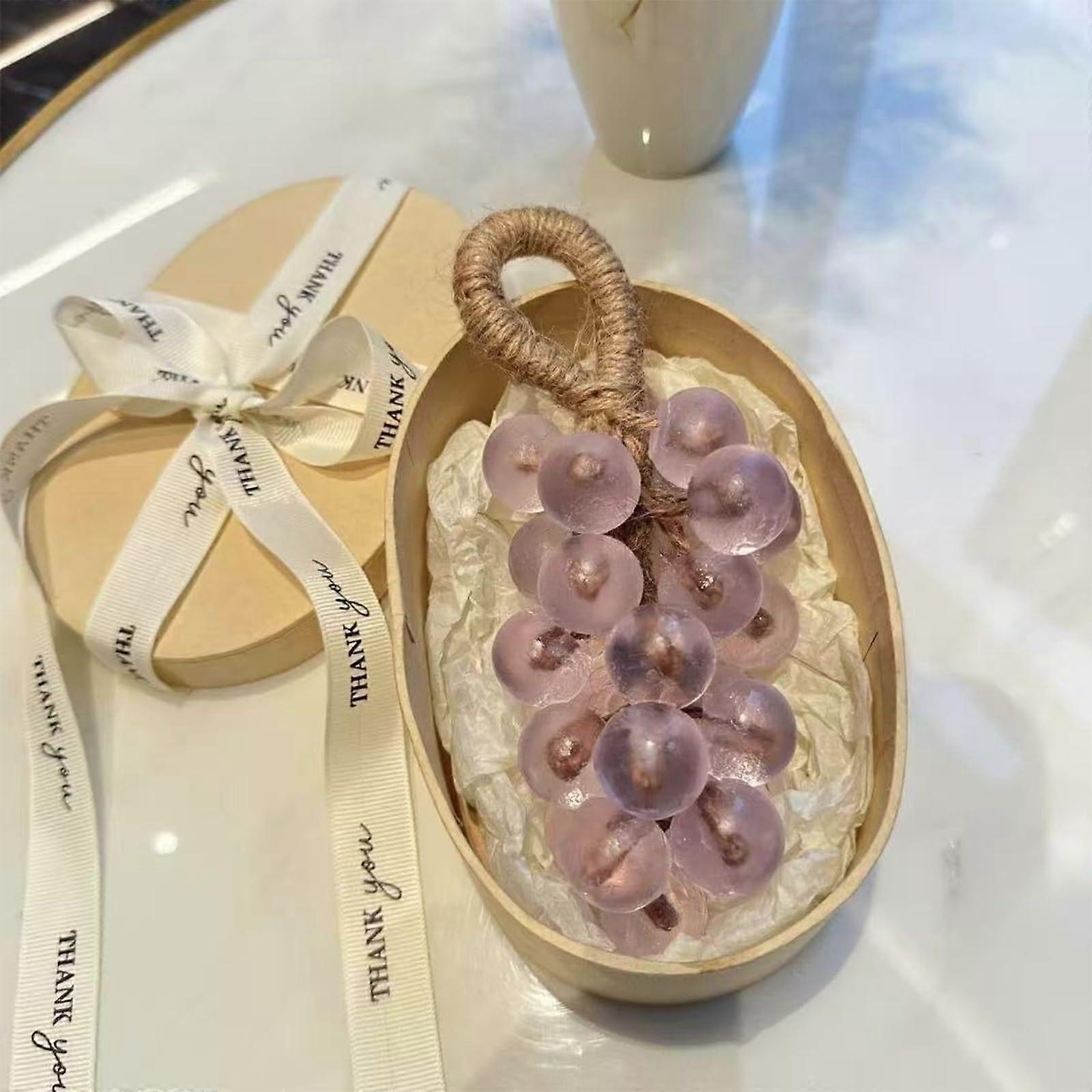 Hanging Glycerin Soap Grape Cluster on a Rope Handmade Moisturizing Aromatic Bath Gift