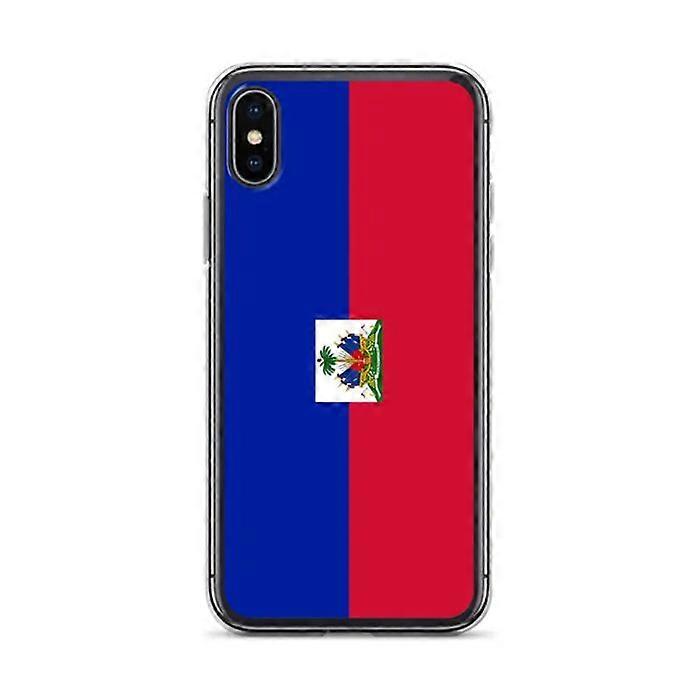 Phone Case – Haiti Flag – Compatible with iPhone XS – Soft Case – Durable and Shockproof - Silicone - Pixelforma