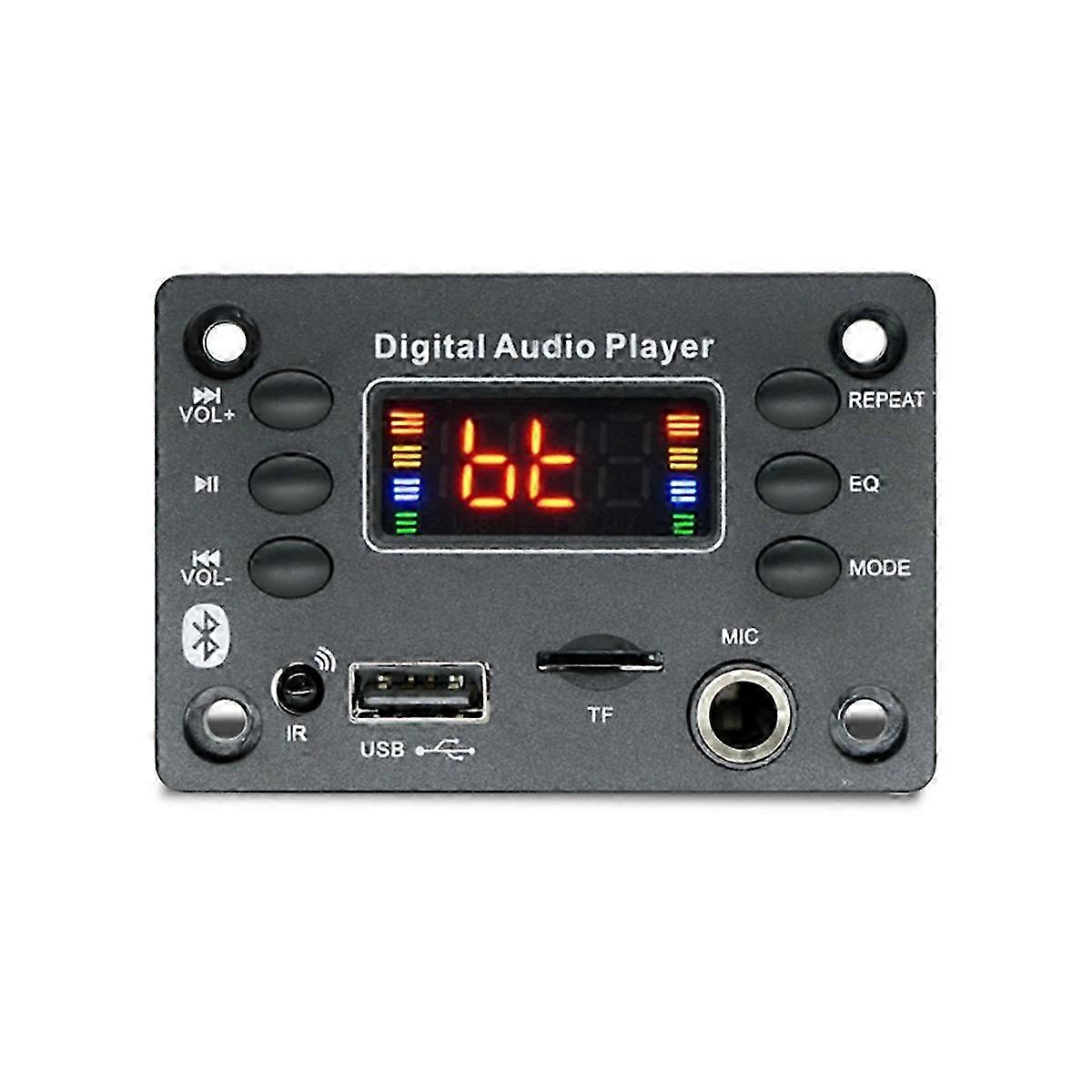 12V Bluetooth 5.0 MP3 Decoder Board, Car FM Radio Module with USB/TF/AUX Input