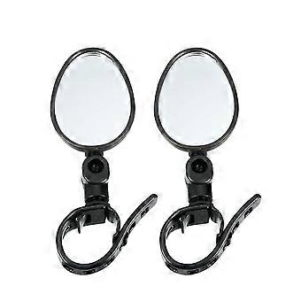 2PCS 360° Rotatable Bike Rearview Mirror - Universal Adjustable Handlebar Mirror for Road Bike & MTB