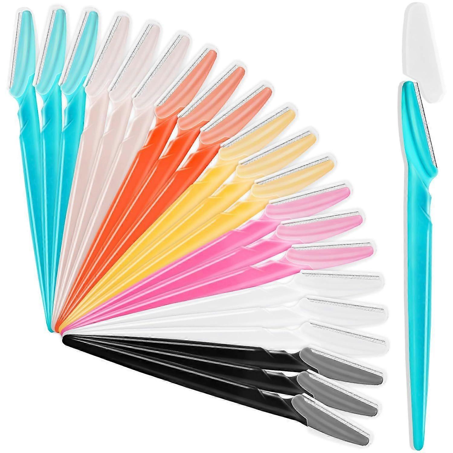 21 Pcs Multicolor Eyebrow Razors, Face Razors Multipurpose, Exfoliating