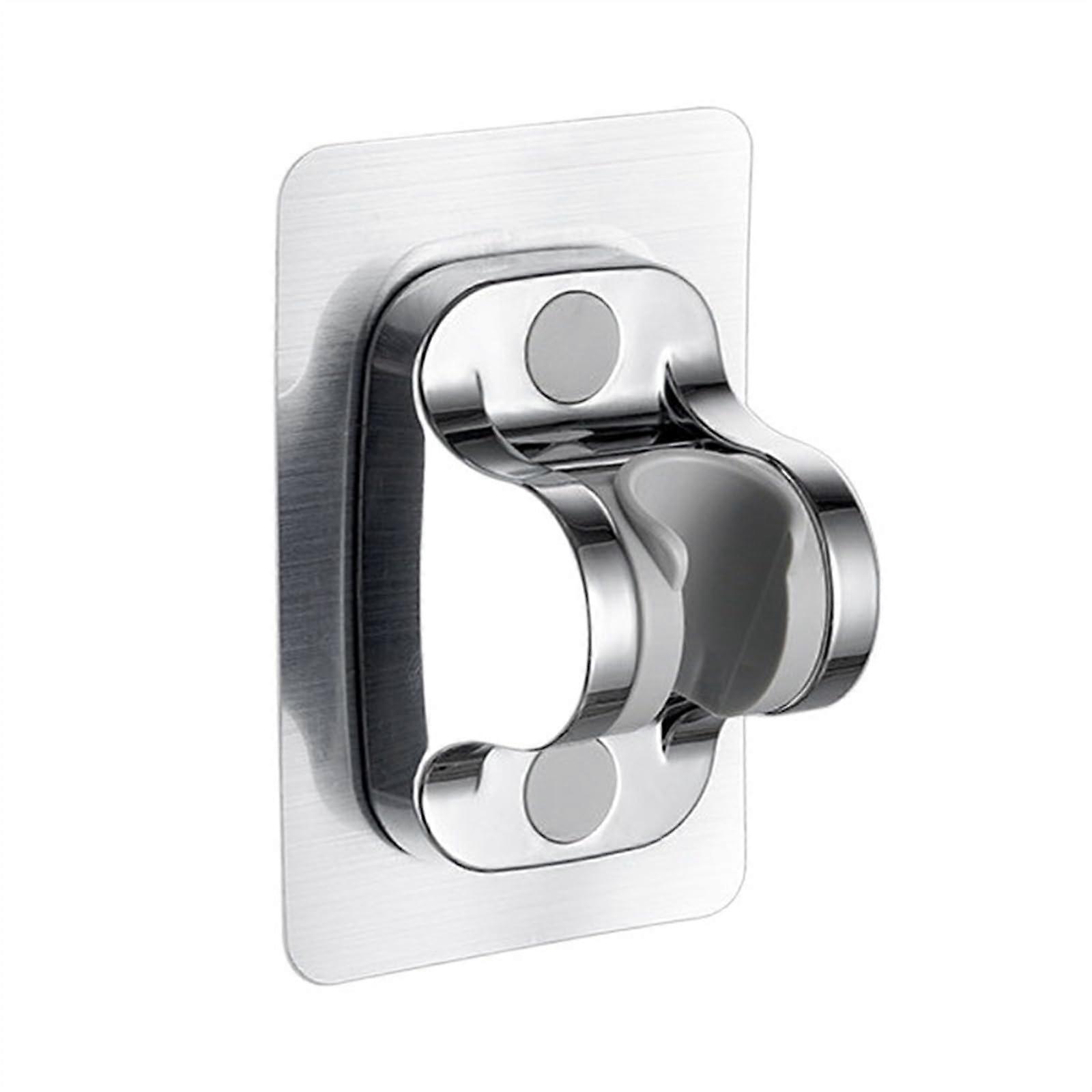 Shower Head Holder Wall Mounted Adjustable Bracket with SelfAdhesive ABS Bathroom Accessory Silver B