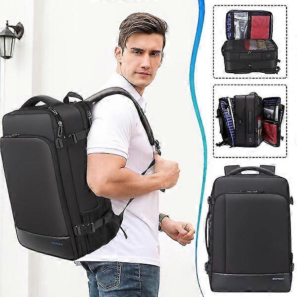 Backpack, waterproof nylon with USB interface, 17.3/15.6 inch laptop, outdoor commuting backpack