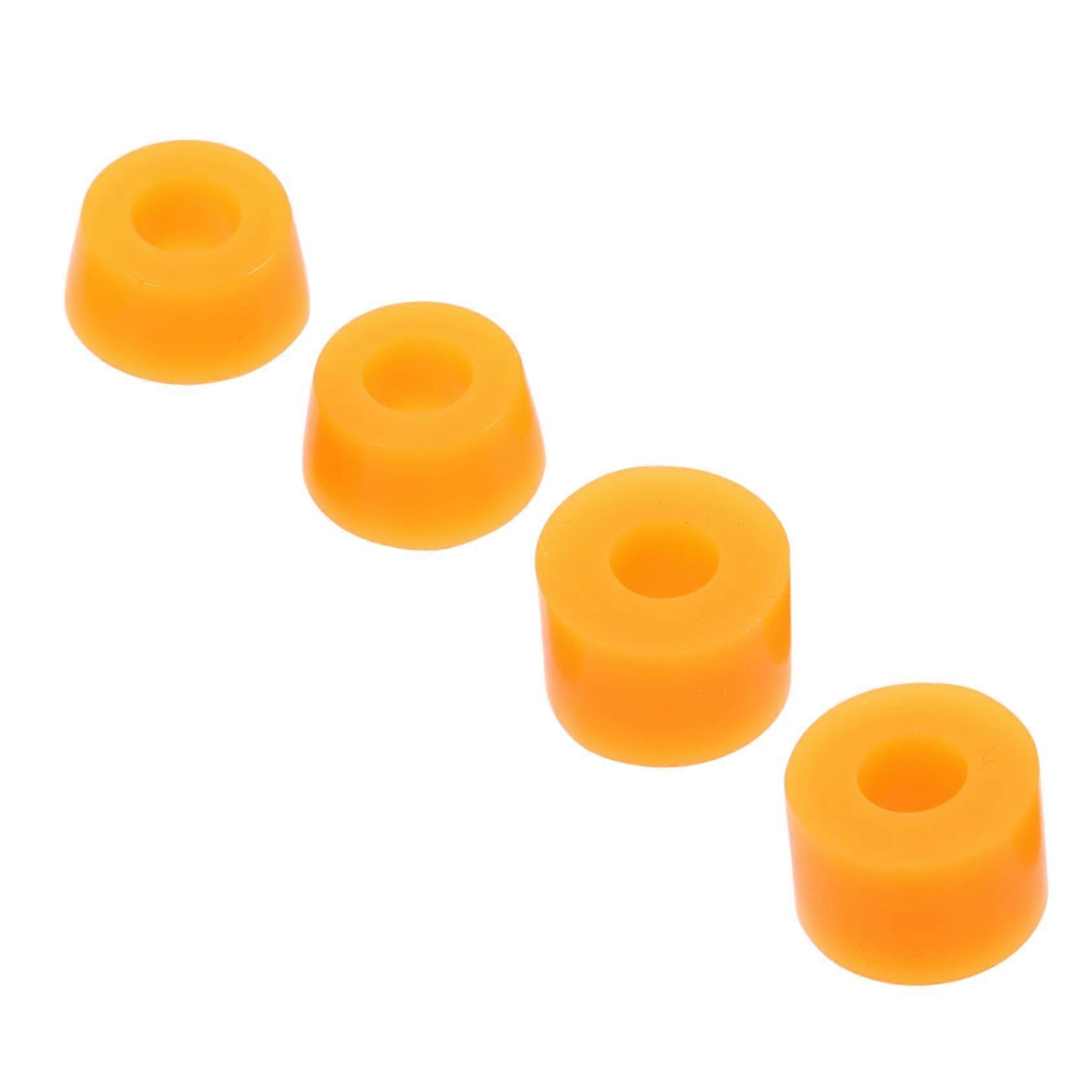 4pcs PU Skateboard Shock Pads and Longboard Riser Kit for Enhanced Riding Stability
