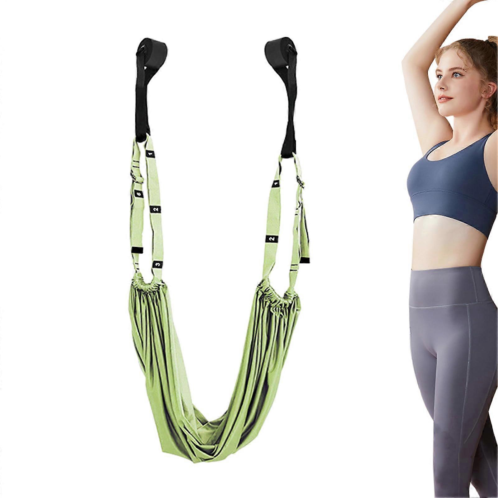 Aerial Yoga Swing and Inversion Strap for Flexibility Training, Backbend Assist, Splits Support, Green