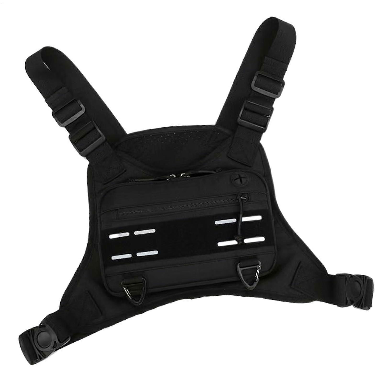 Waterproof Running Chest Pack for Men with Adjustable Straps, Breathable Mesh and Headphone Jack