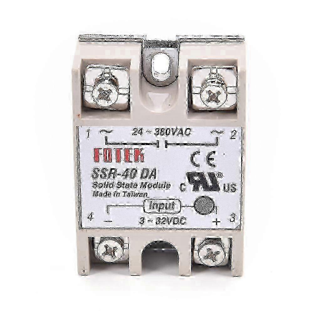 Industrial Solid State Relay SSR-40DA 40A DC Control AC with Protective Flag SZ