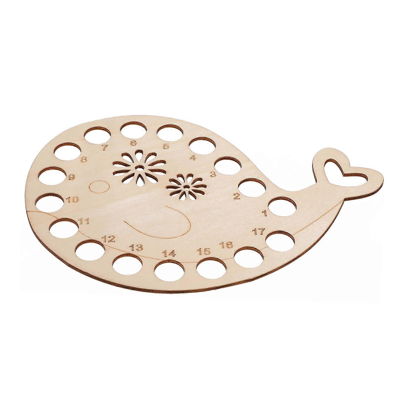 Wooden Embroidery Thread Organizer Board with Decorative Hollow Pattern for Easy Thread Organization