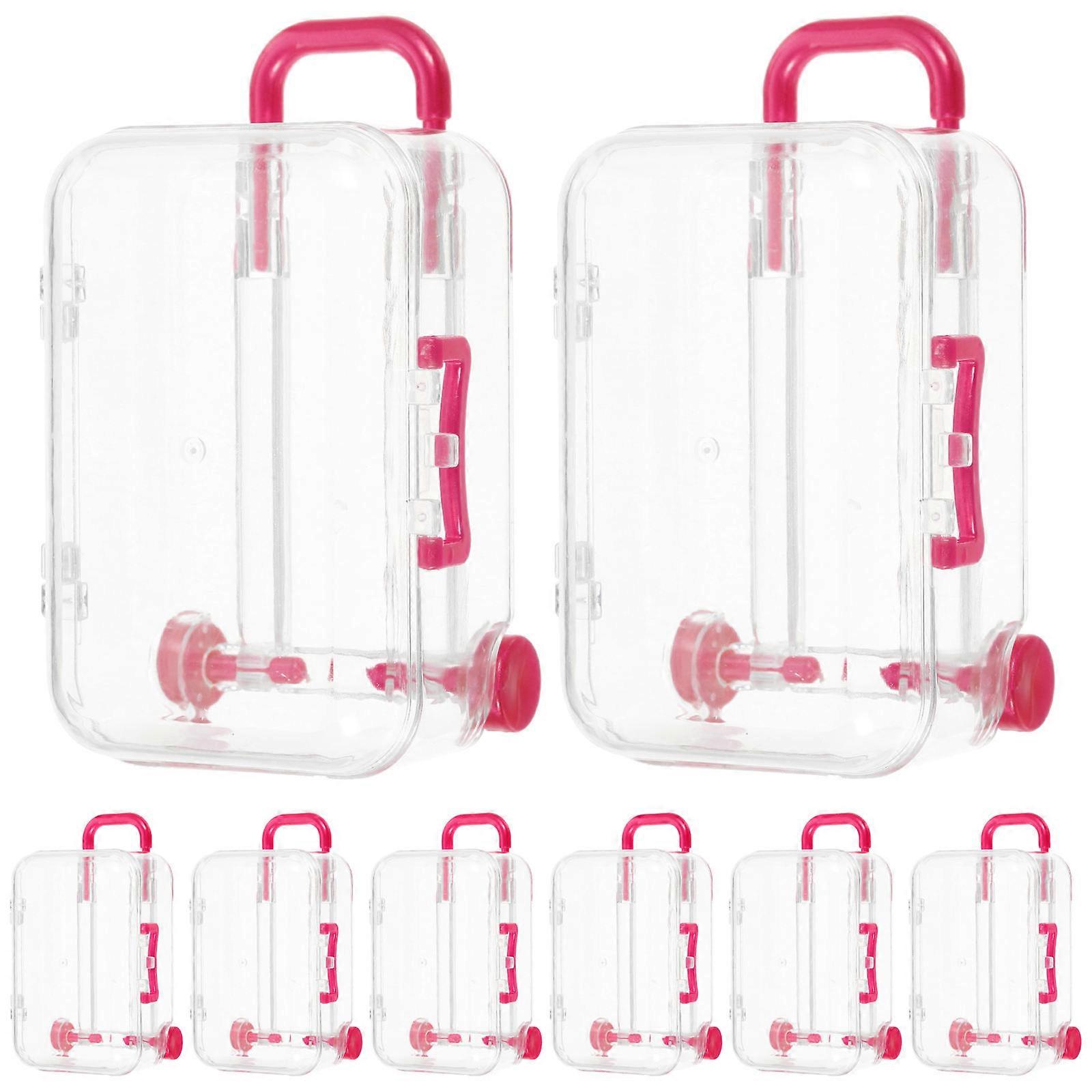 Mini Luggage Gift Box for Candy Storage 12Pcs Rosy Suitcase Candy Boxes