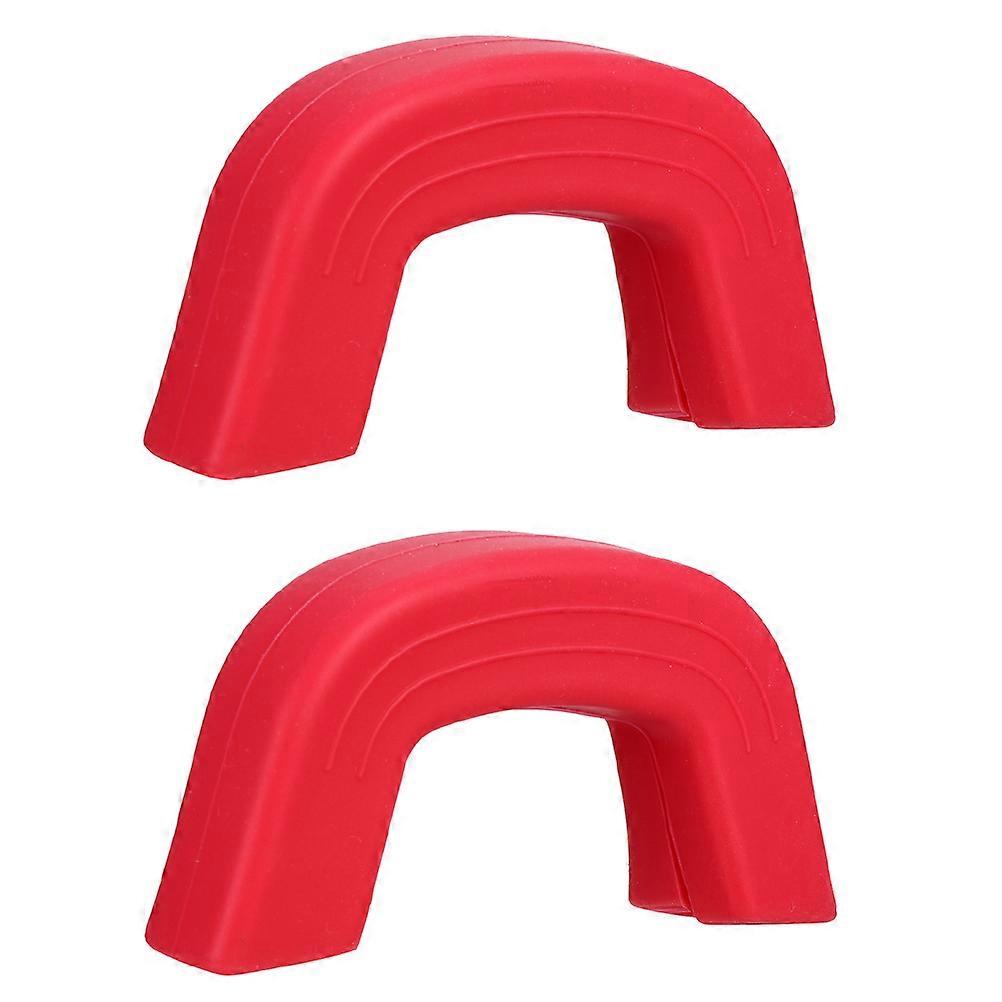 Silicone Pot Handle Holder for Heat Protection 1Pair Red Kitchen Tool