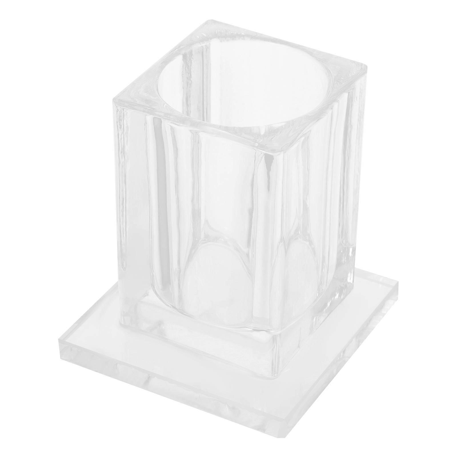 Mic Stand Acrylic Microphone Stand for Storage Single White Holder