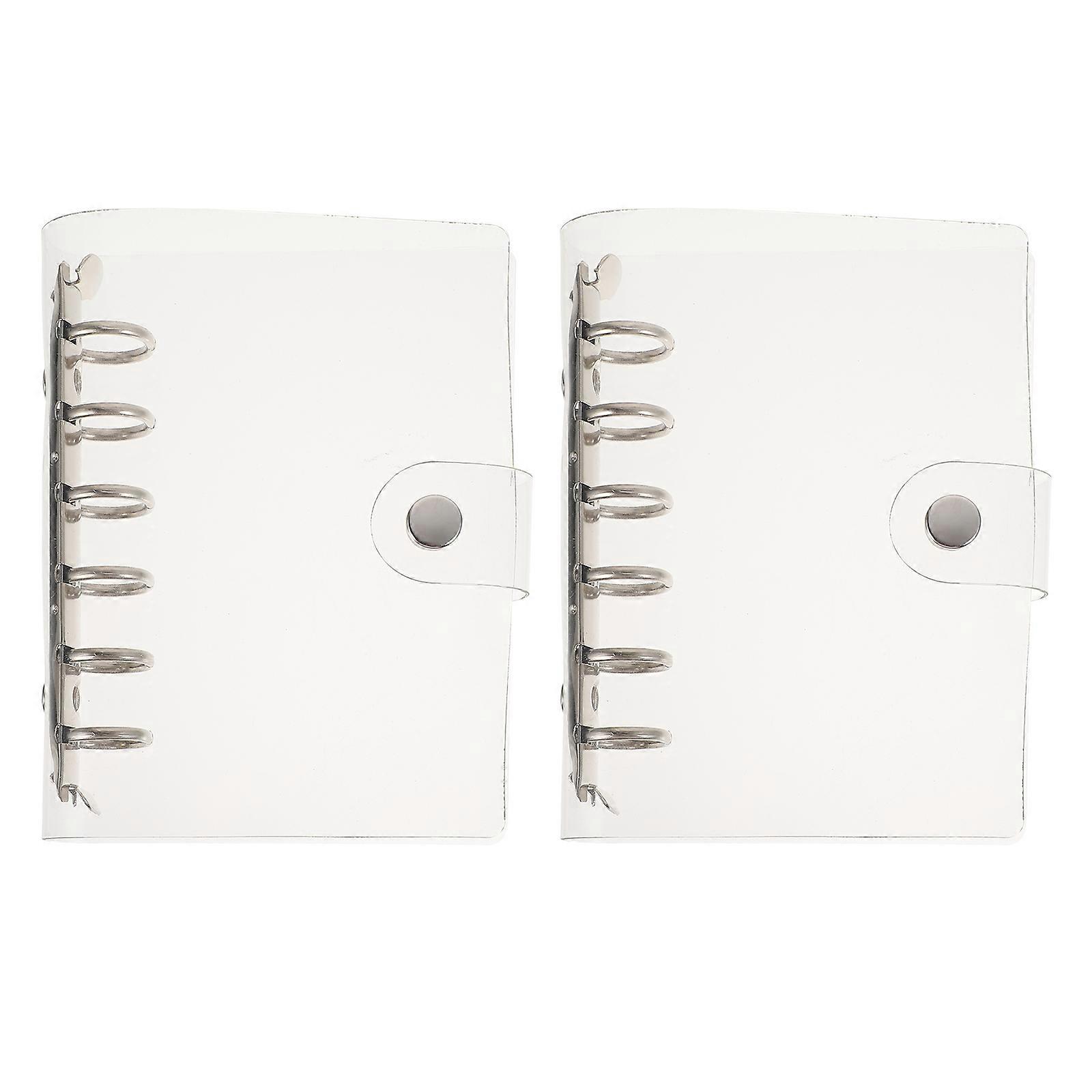 PVC Notebook Protector for Students 2Pcs 6 Hole Planner Covers