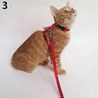 Verstelbare Nylon Kat Puppy Pet Harnas Halsband Lood Riem Tractie Veiligheidstouw