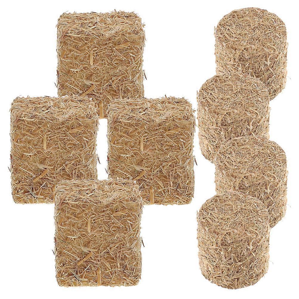 8pcs Simulate Mini Haystack Decor Mini Craft Decor Doll House Scene Haystack Decor