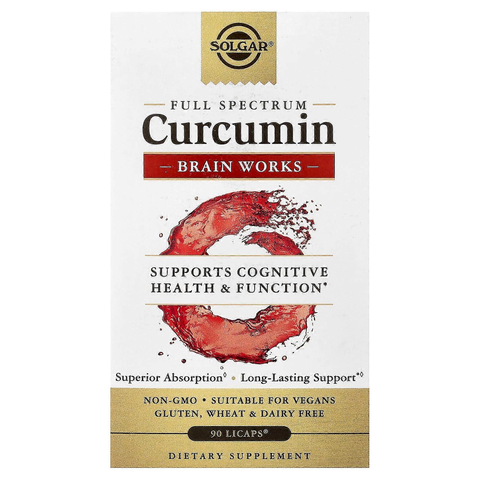 Solgar, Full Spectrum Curcumin, Brain Works, 90 Licaps