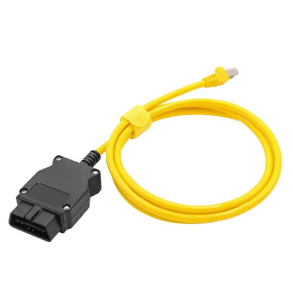 OBD2 RJ45 Cable, ENET Coding with Gold Plating and High Quality Shielded Wire, Car Diagnostic Coding for Program or Hide Modules, Ethernet to OBD