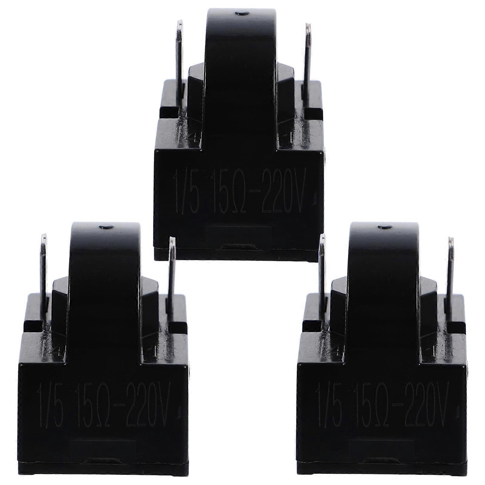 Compressor Starter Insert Refrigerator Overload Protector Replacement 3Pcs