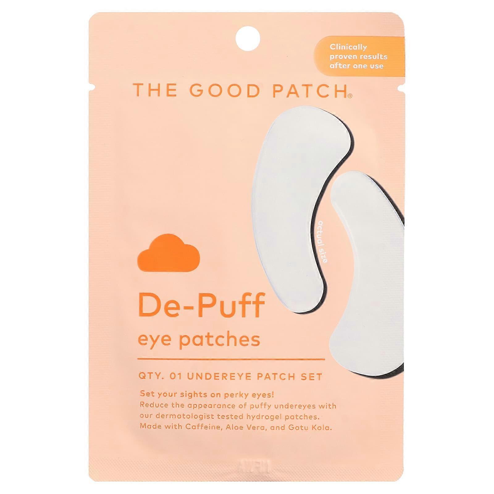 The Good Patch, De-Puff Eye Patches, 1 Pair