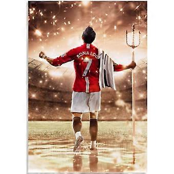 Quebra-cabeça Cristiano Ronaldo, jogador de futebol, brinquedo de madeira para adultos e crianças. Jogo educativo.