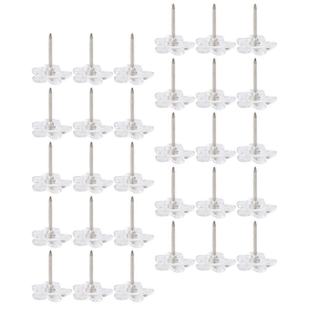 100Pcs Transparent Push Pin Multi-Function Thumb Tacks for Home Supply