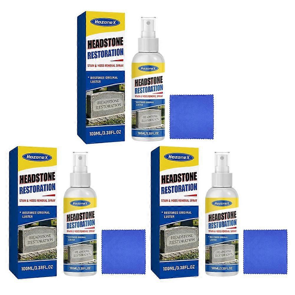 Headstone Restoration & Cleaning Spray - 100ml Moss Remover Kit
