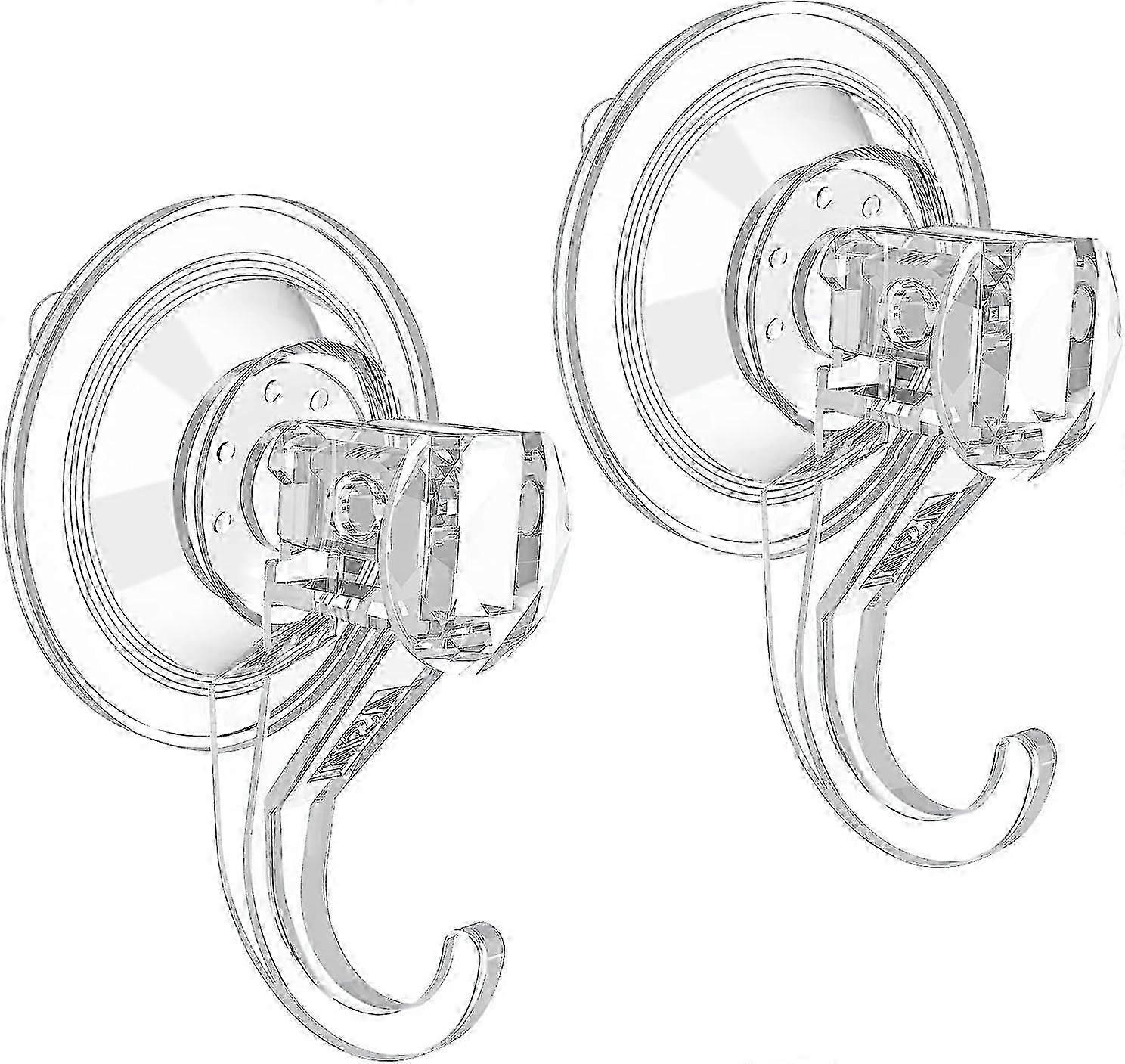 Transparent Suction Cup Hook - Heavy Duty Removable compatible with Glass