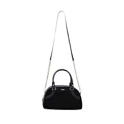 Biba Logo Leather Bowling Bag