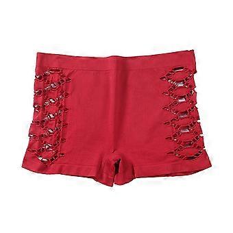 Womens Boy Shorts Underwear No Show Seamless Side Hollow Boxer Briefs Sexy Mid Rise 26-27