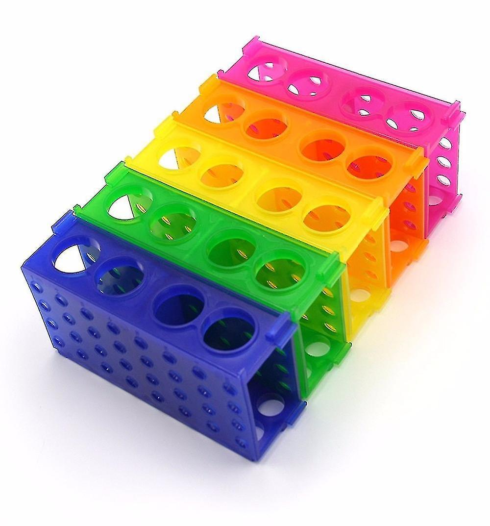 Plastic Test Tube Rack Centrifuge Tubes Rack Microtube Combo 4 Way Rack ( Pack Of 5 Pcs)