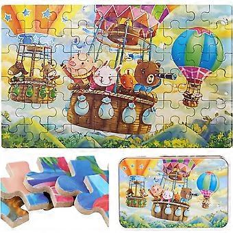 60PCS Wooden Puzzle for Kids Ages 4-8, Kids Puzzles for Toddlers Girls Boys Toys Birthday (Balloon)