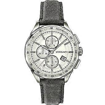 Versace mens watch wristwatch GLAZE leather VEBJ00118