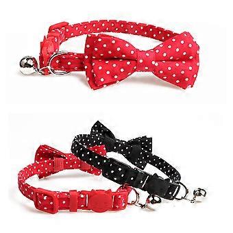 Pet Bow Ties with Bell Dog Collar for Pets Bow Ties with Bell Red