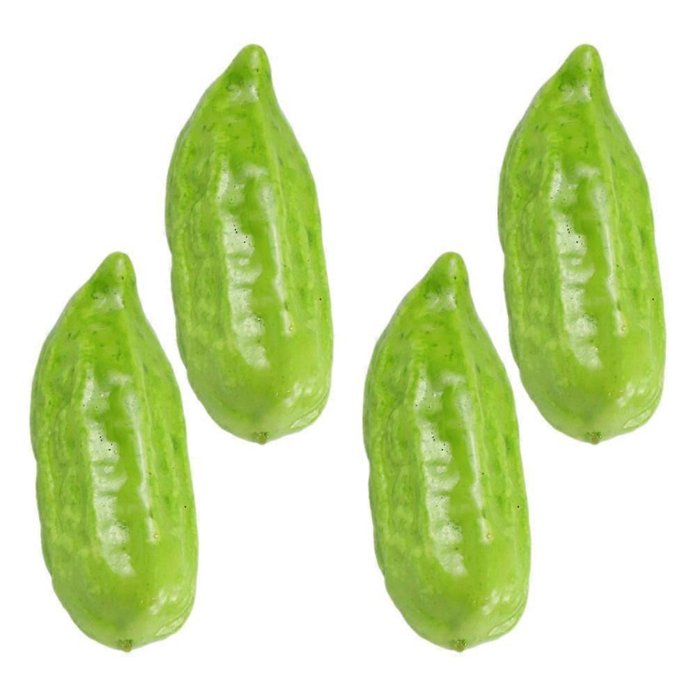 Foam Simulation Gourd Models | 4Pcs Green for Kitchen & Home Decoration
