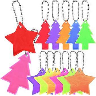 Safety Reflectors Reflective Pendants for 39Pcs Assorted Color Backpack Charms