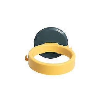 Hair Dryer Holder Wall Mounted Bathroom Rack Organizer with Divided Storage Design Yellow 9x7cm
