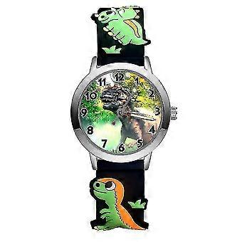 Mode Cartoon Süße Dinosaurier Stil Kinderuhren Kinder Schüler Mädchen Jungen Quarz 3D Silikon Armbanduhr