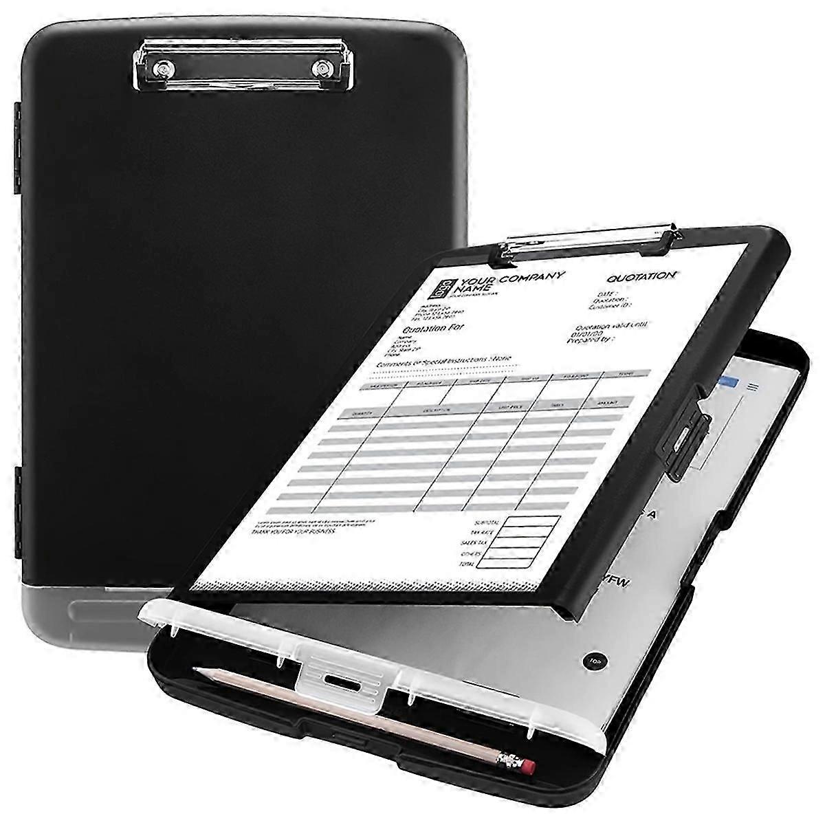 Large A4 Waterproof File Box with Pen Slot Desktop Plastic Folder
