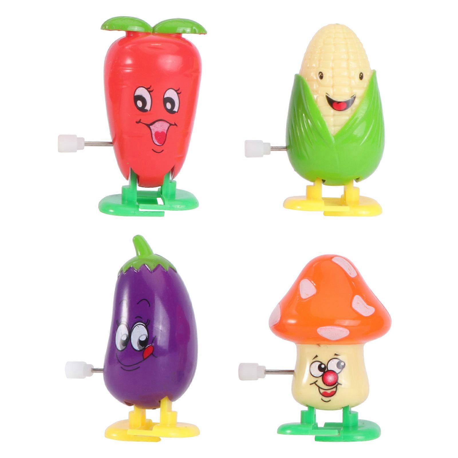 Children Easter Toy Vegetable Style Clockwork for Kids 4Pcs Set