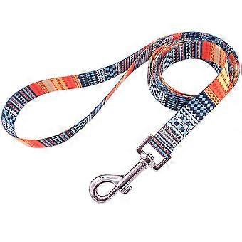 Verstelbare halsband en riemset, Boheemse bloemen-, tribale en geometrische patronen, gecombineerd ontwerp voor honden, katten en andere huisdieren.