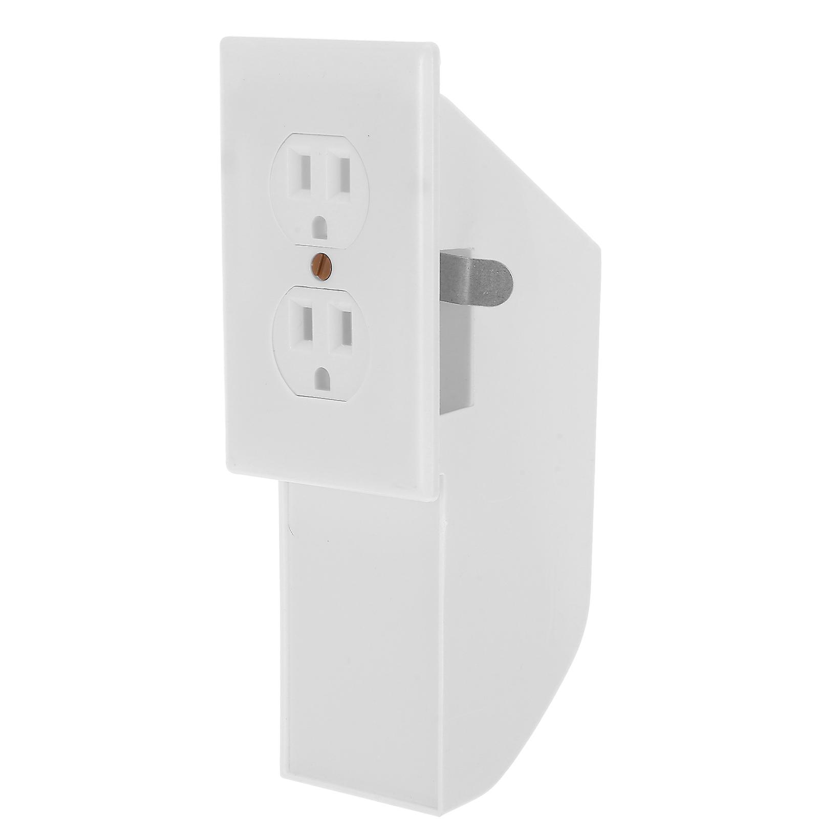 Socket Key Storage Box Key Lock Box with Hidden Safe Function White