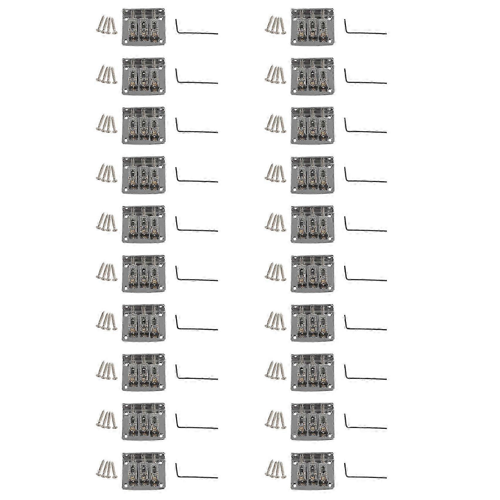 20X 3 String Guitar Ball String Bridge Pull String Hard Tail Guitar Bridge Tail 3 String Guitar Replacement