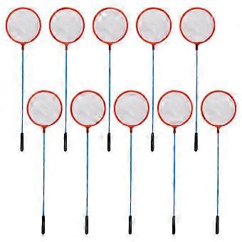 Blue Small Fishing Nets for Pool Use Handheld Catching Nets 10Pcs